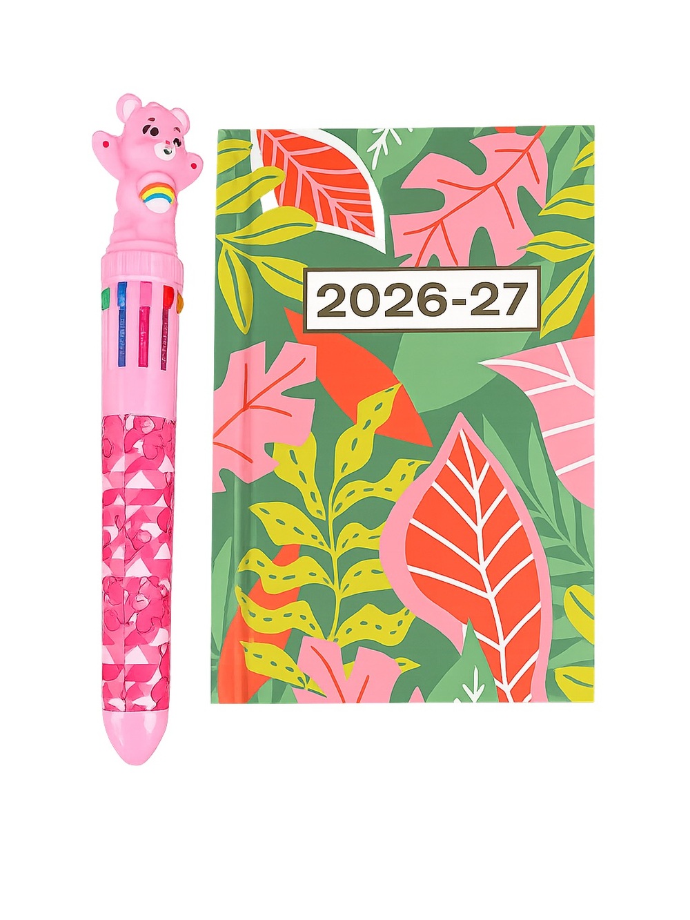 Care Bears 10 Color Pen & 2026-2027 Tropical Planner Bundle